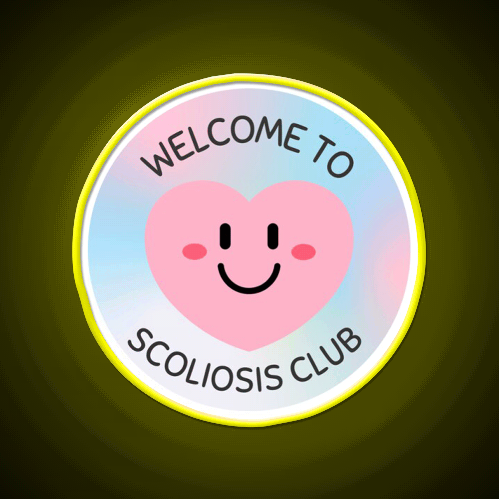 Welcome To Scoliosis Club Welcome Led Neon Sign Open Sign Rgb Color - Custom LED neon sign front view