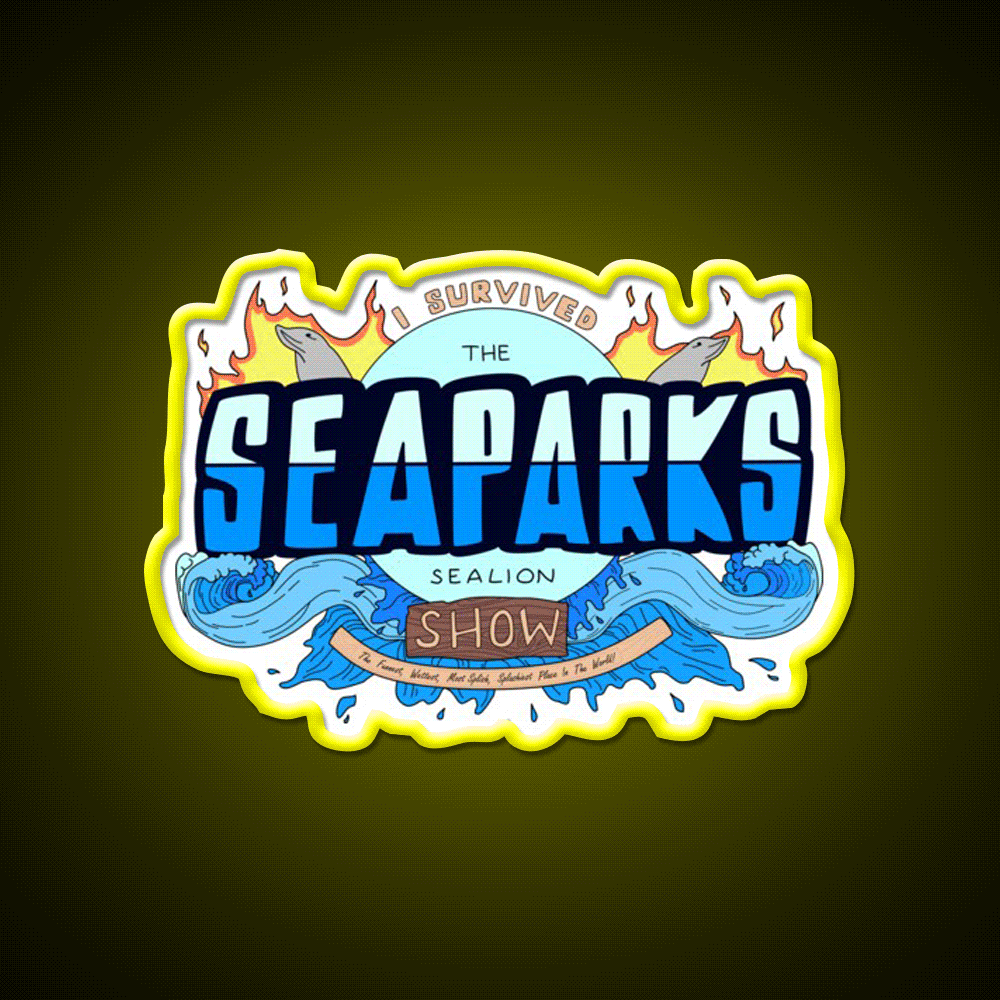 Welcome To Sea Parks Welcome Led Neon Sign Open Sign Rgb Color - Custom LED neon sign front view