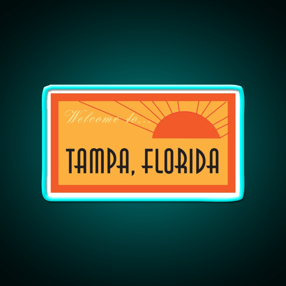 Welcome To Tampa Welcome Led Neon Sign Open Sign Rgb Color - Shineneon