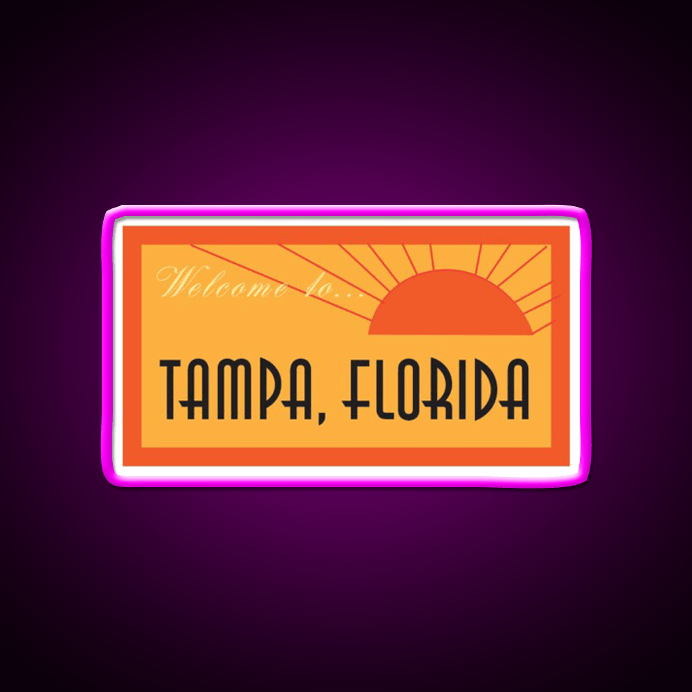 Welcome To Tampa Welcome Led Neon Sign Open Sign Rgb Color - Shineneon