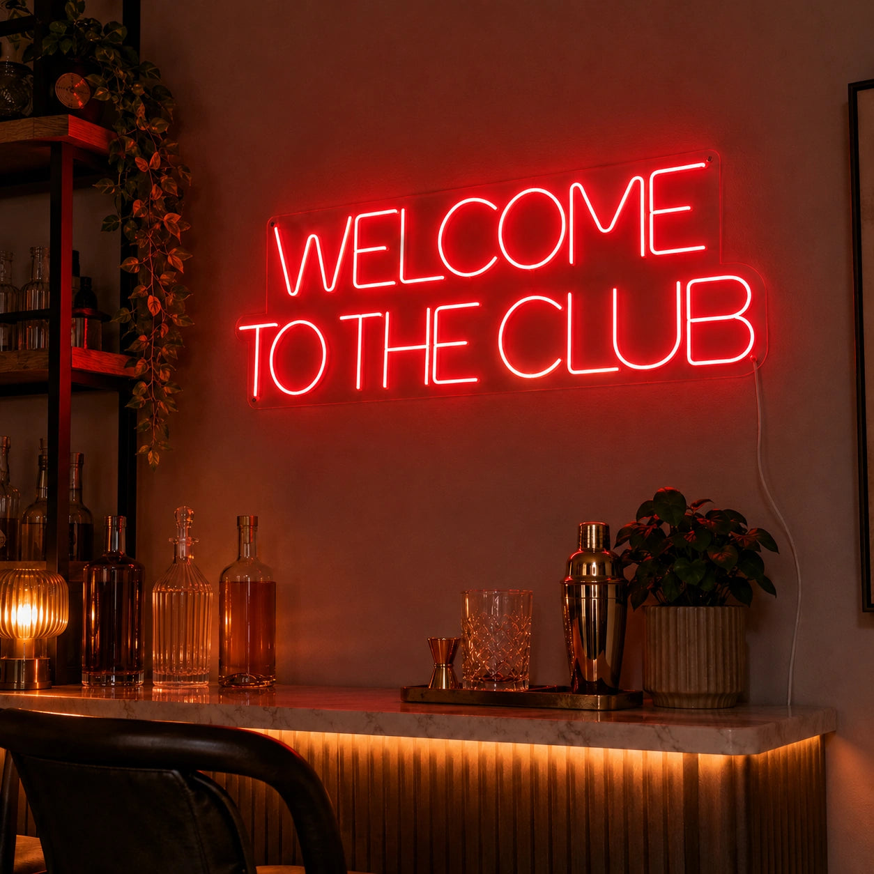 Welcome To The Club Neon Sign LED Neon Sign real lifestyle scene