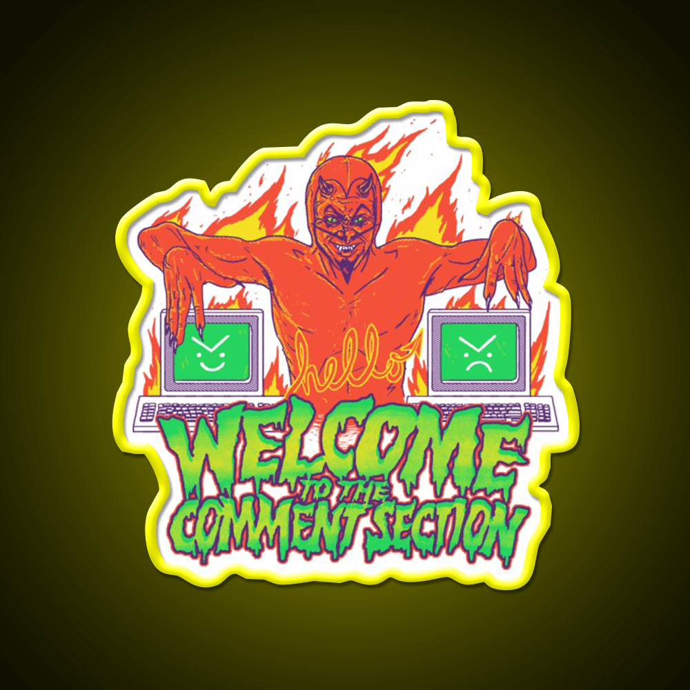Welcome To The Comment Section Welcome Led Neon Sign Open Sign Rgb Color - Shineneon