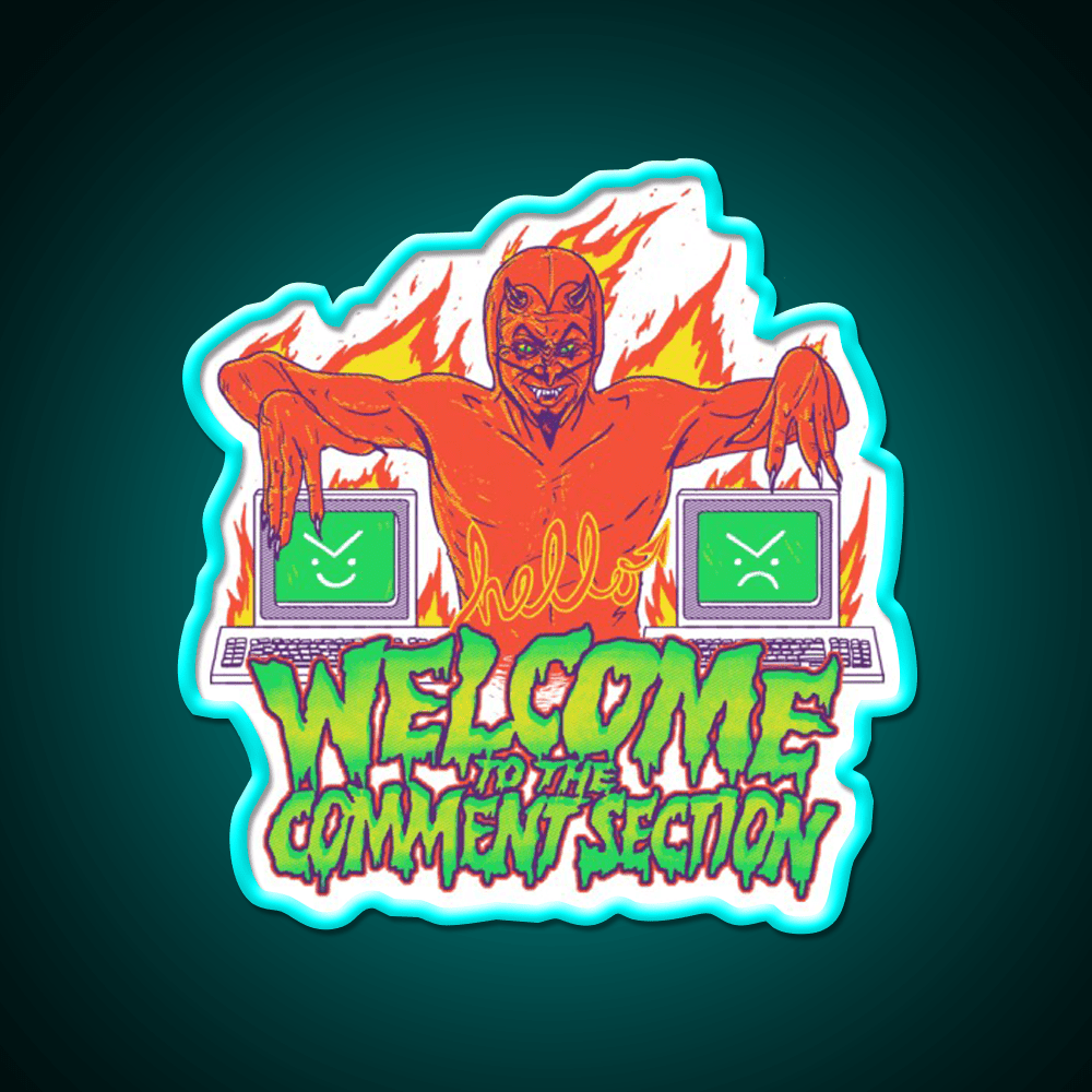 Welcome To The Comment Section Welcome Led Neon Sign Open Sign Rgb Color - Shineneon