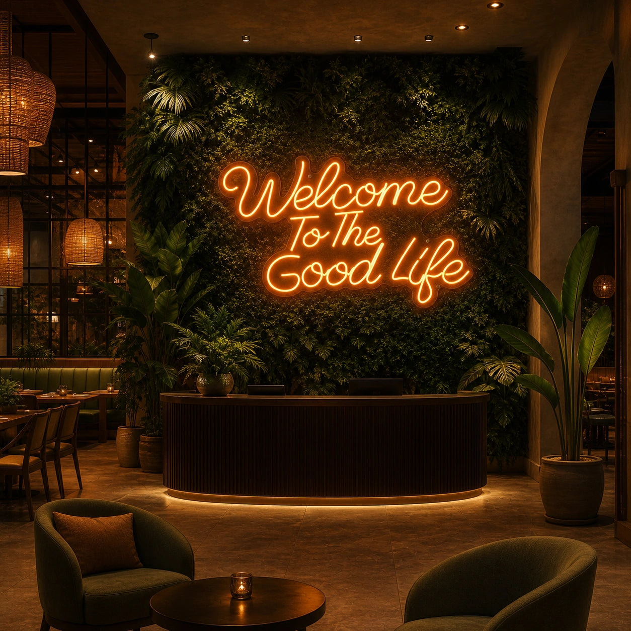 Welcome To The Good Life Wall Decor LED Neon Sign size image