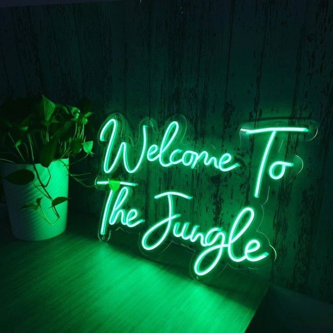 Welcome To The Jungle Led Sign Business Neon Signs Wall Art - Shineneon