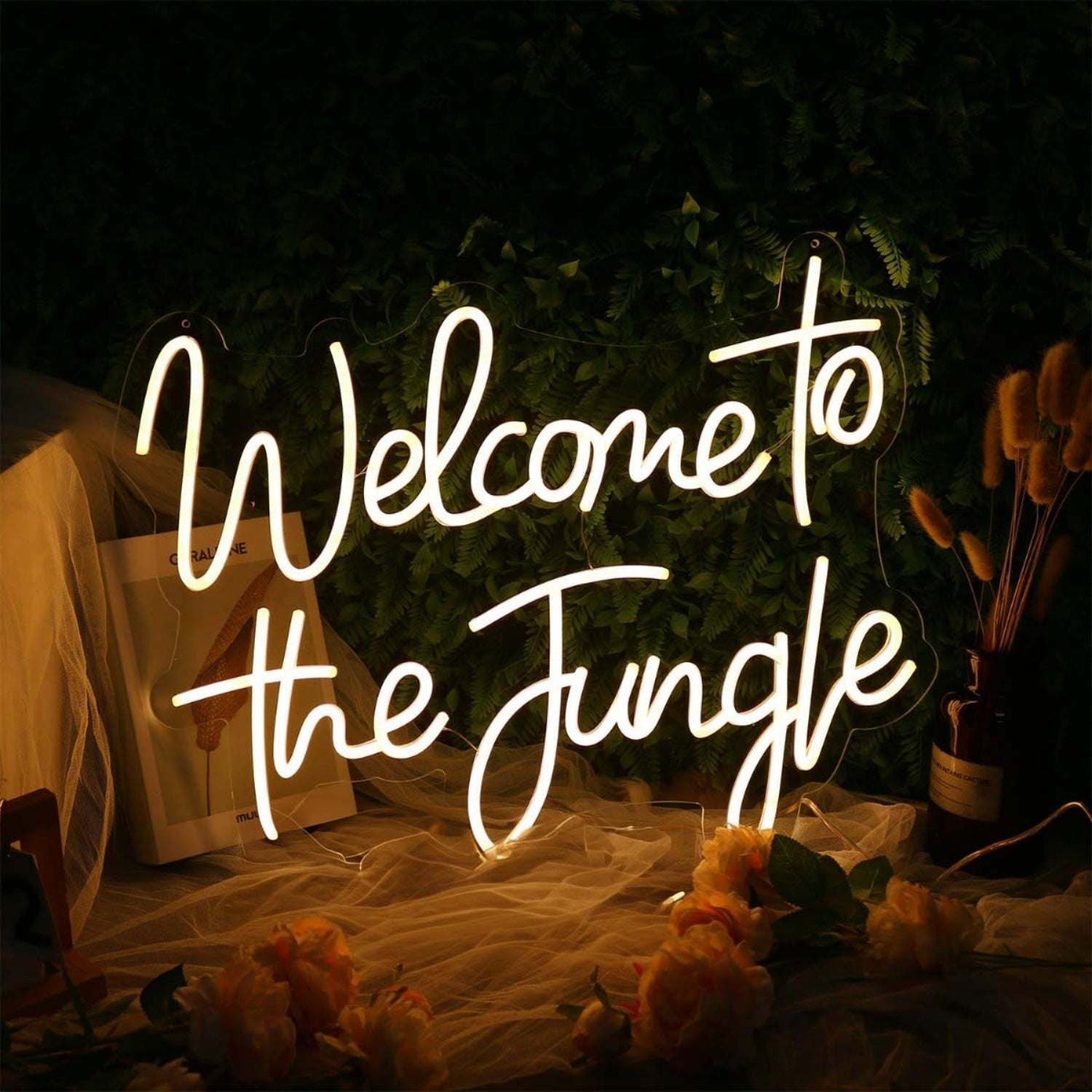 Welcome To The Jungle Yellow Led Neon Sign - Shineneon