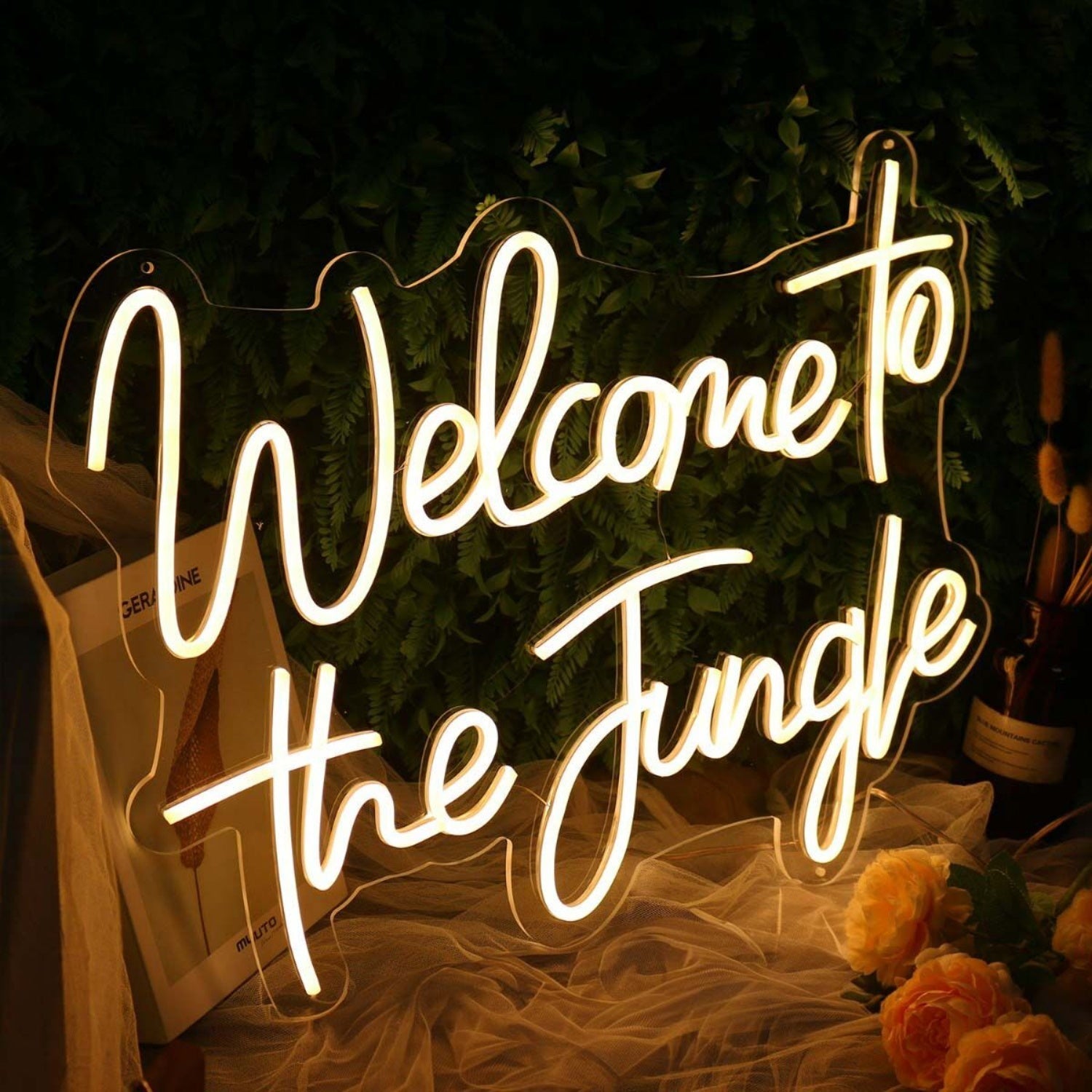Welcome To The Jungle Yellow Led Neon Sign - Shineneon