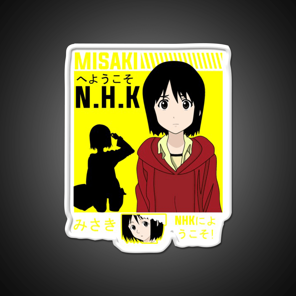Welcome To The Nhk Misaki Nakahara Welcome Led Neon Sign Open Sign Rgb Color - Shineneon
