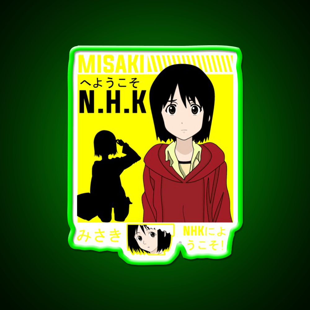 Welcome To The Nhk Misaki Nakahara Welcome Led Neon Sign Open Sign Rgb Color - Shineneon