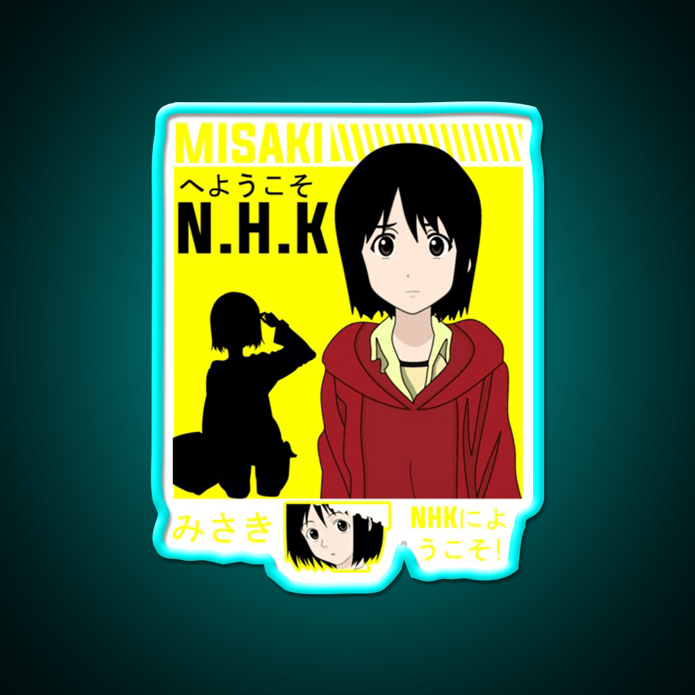 Welcome To The Nhk Misaki Nakahara Welcome Led Neon Sign Open Sign Rgb Color - Shineneon