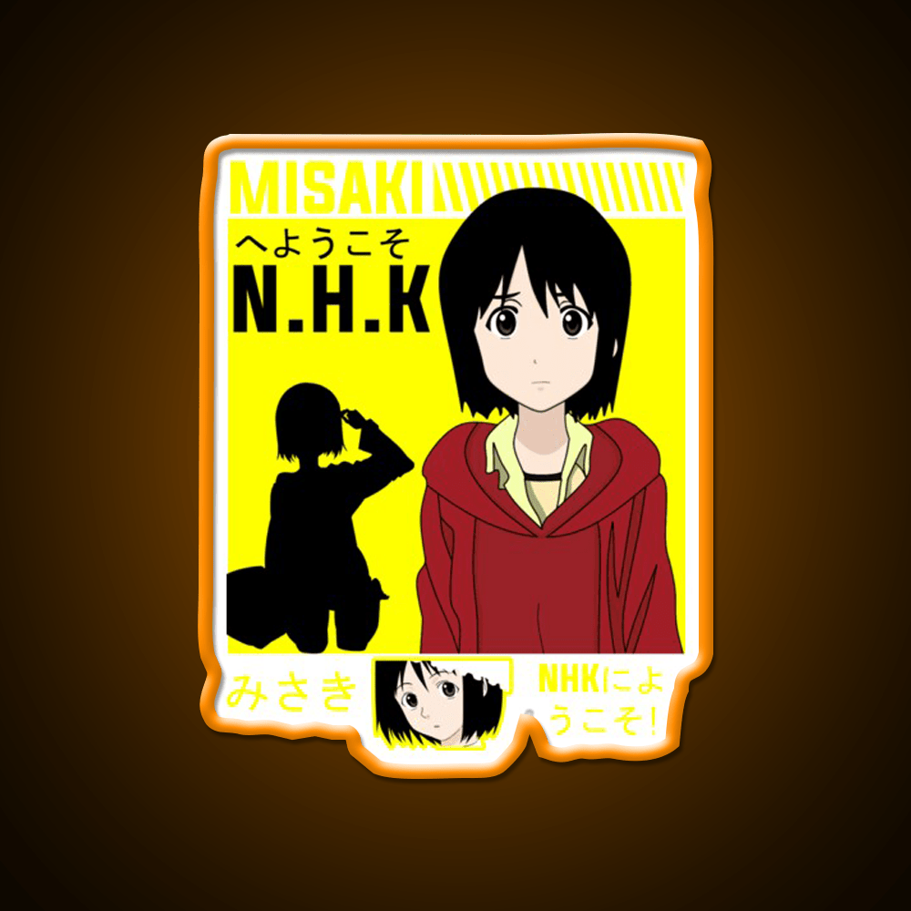 Welcome To The Nhk Misaki Nakahara Welcome Led Neon Sign Open Sign Rgb Color - Shineneon