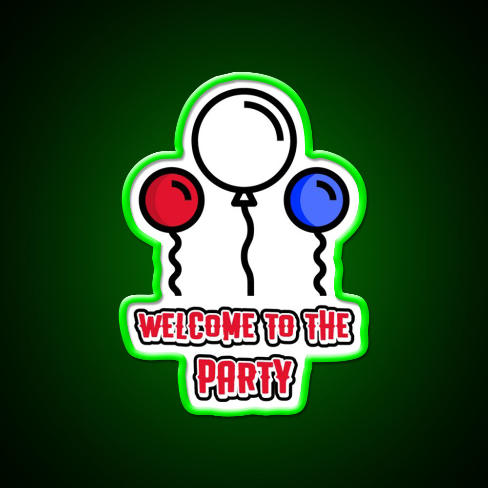 Welcome To The Party Man Cave Bar Led Neon Sign Rgb Color