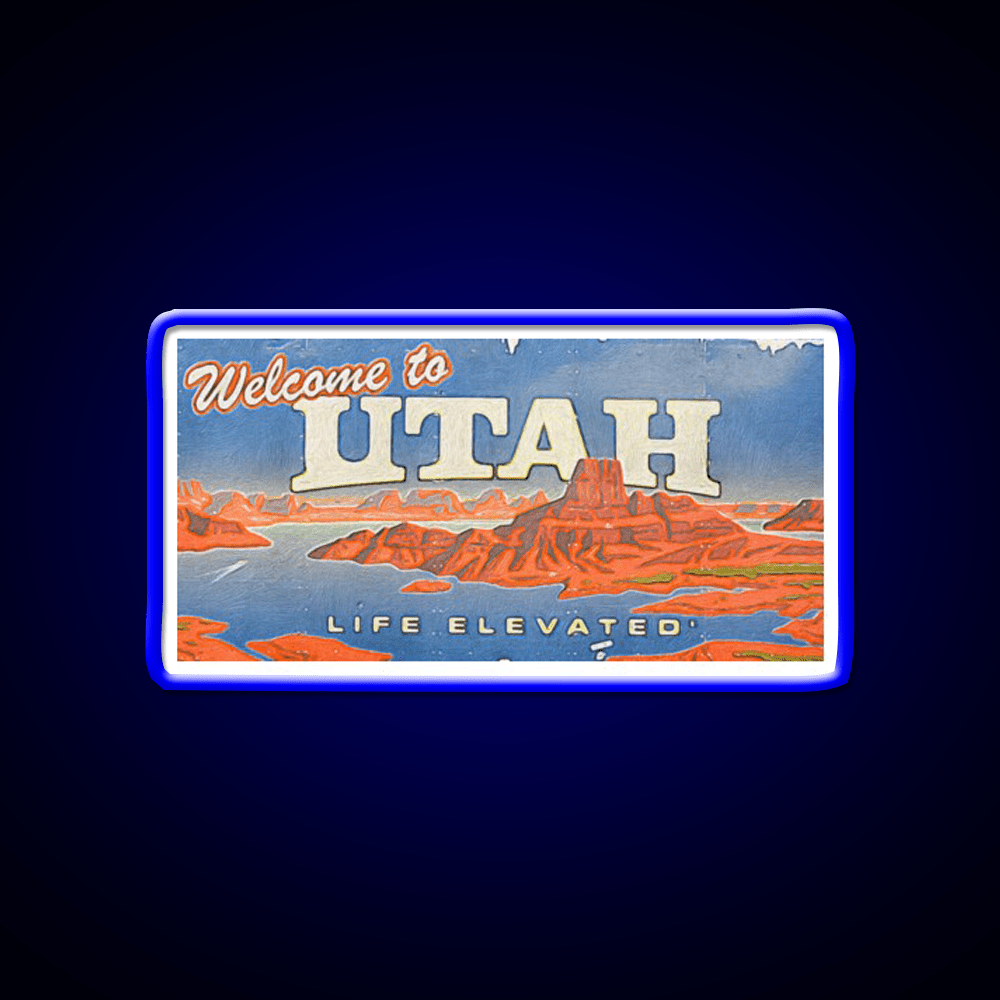 Welcome To Utah Sign Welcome Led Neon Sign Open Sign Rgb Color - Shineneon