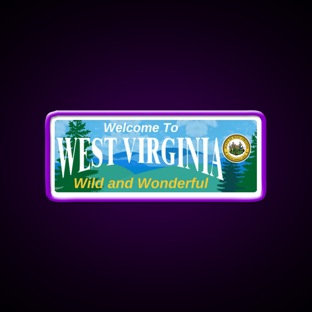 Welcome To West Virginia Welcome Led Neon Sign Open Sign Rgb Color - Shineneon