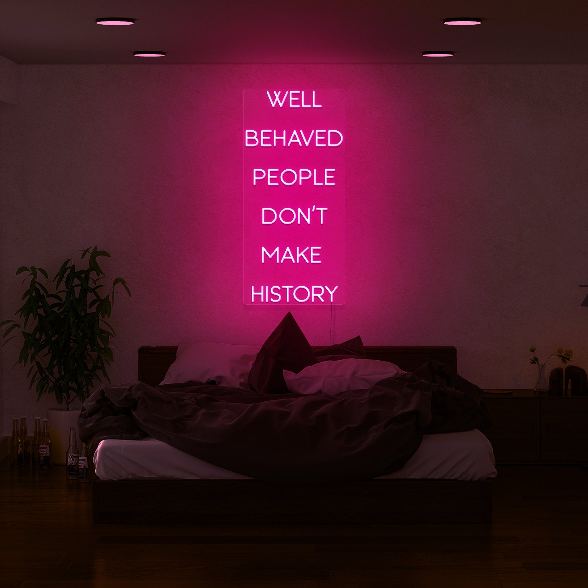 Well Behaved People Dont Make History Led Neon Sign | Shineneon