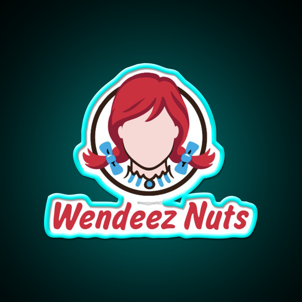 Wendeez Nuts Design Fast Food Led Neon Sign For Burger Place Rgb Color
