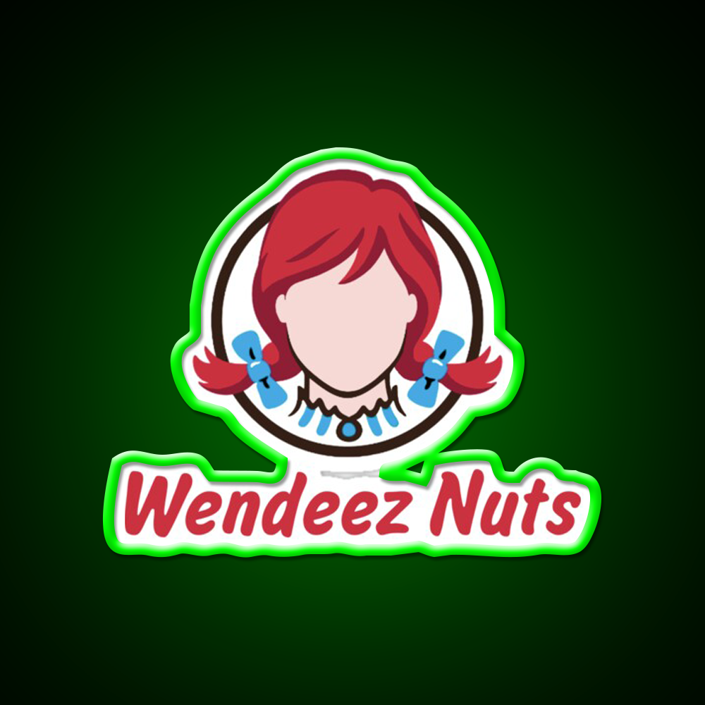 Wendeez Nuts Design Fast Food Led Neon Sign For Burger Place Rgb Color