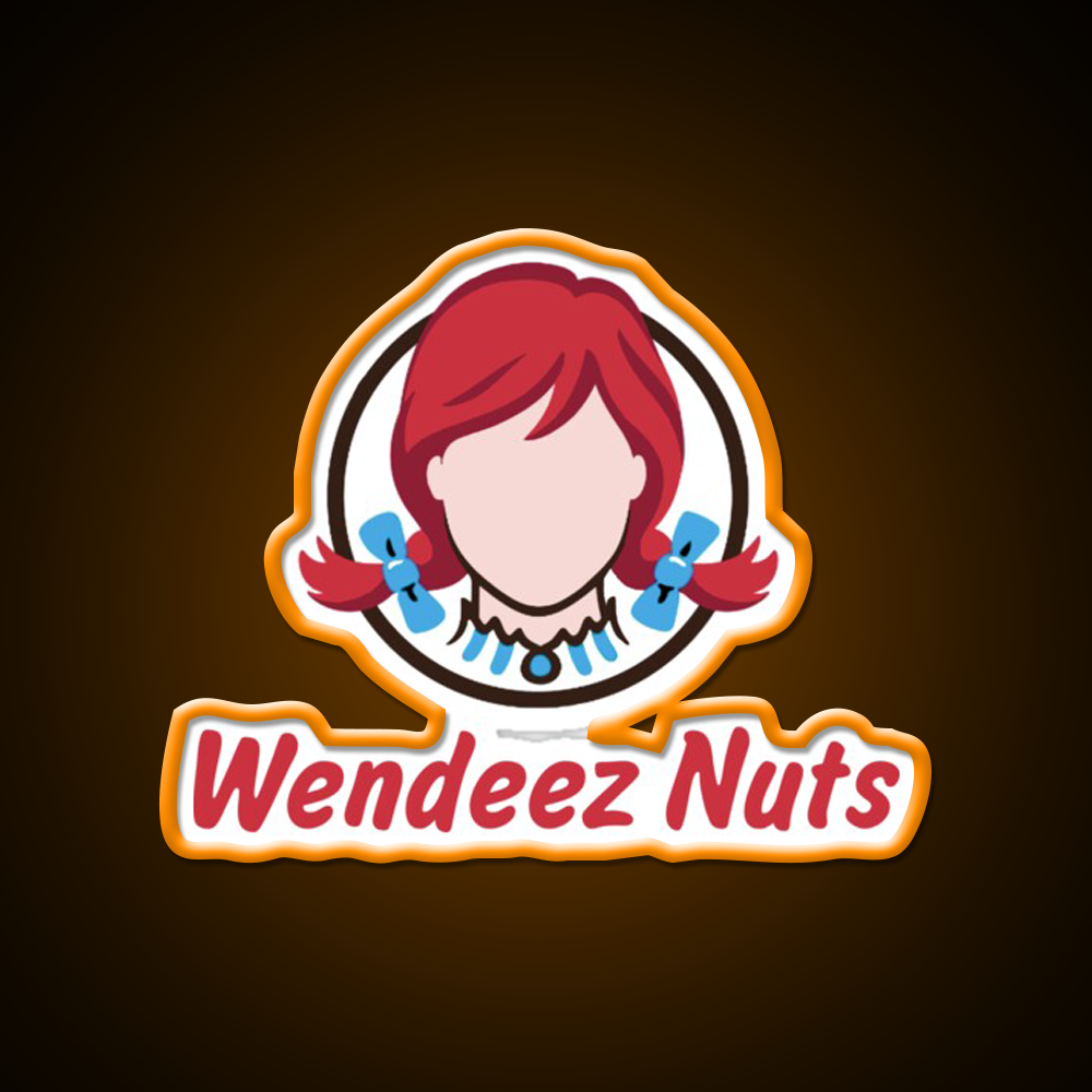 Wendeez Nuts Design Fast Food Led Neon Sign For Burger Place Rgb Color