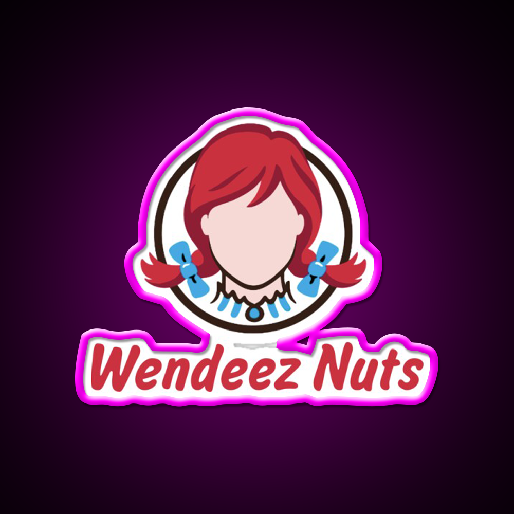 Wendeez Nuts Design Fast Food Led Neon Sign For Burger Place Rgb Color