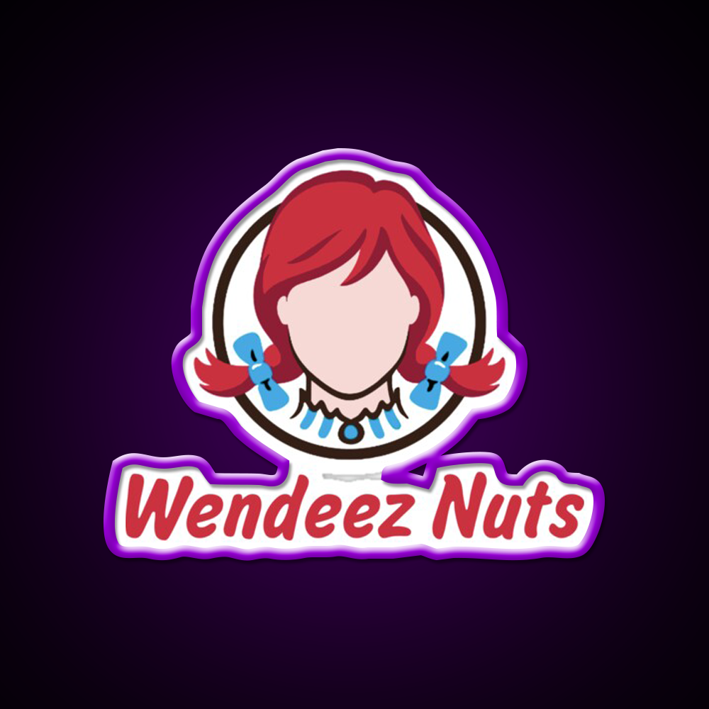 Wendeez Nuts Design Fast Food Led Neon Sign For Burger Place Rgb Color