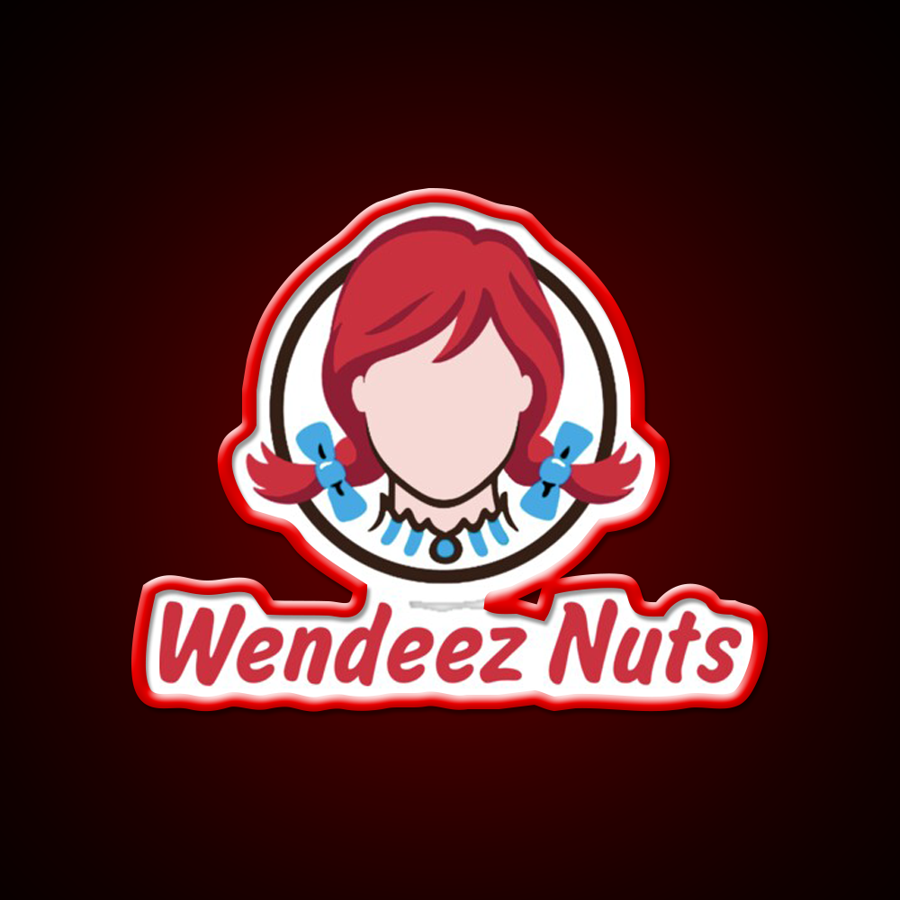 Wendeez Nuts Design Fast Food Led Neon Sign For Burger Place Rgb Color