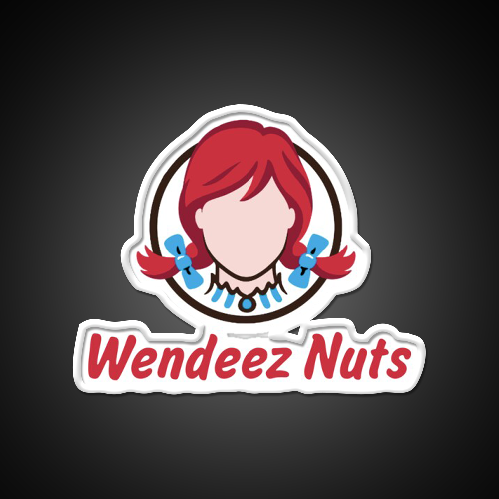 Wendeez Nuts Design Fast Food Led Neon Sign For Burger Place Rgb Color