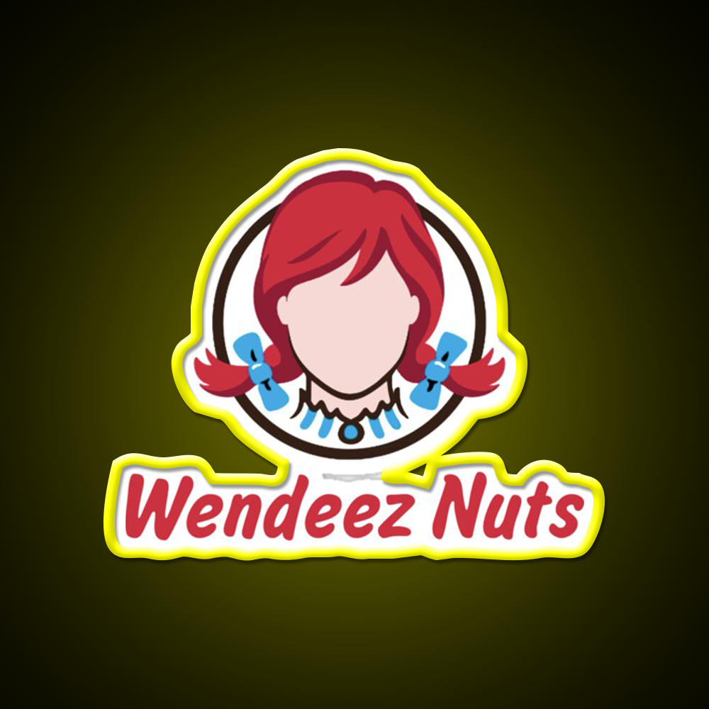 Wendeez Nuts Design Fast Food Led Neon Sign For Burger Place Rgb Color