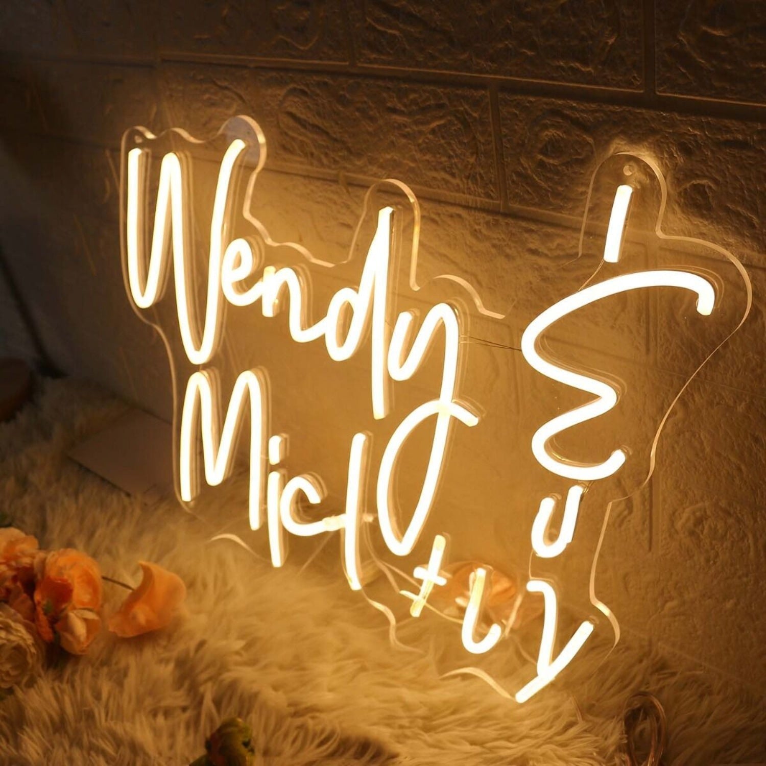 Wendy And Michael Yellow Led Neon Sign - Shineneon