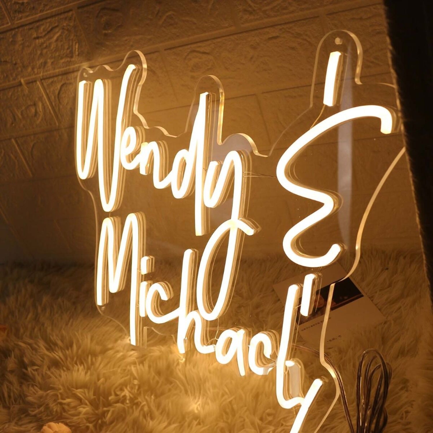 Wendy And Michael Yellow Led Neon Sign - Shineneon