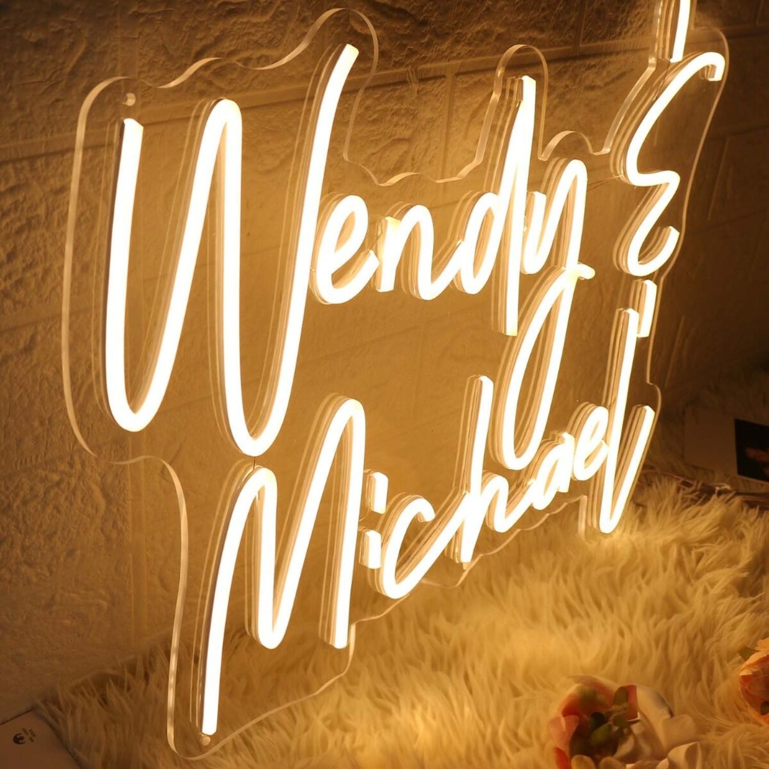 Wendy And Michael Yellow Led Neon Sign - Shineneon