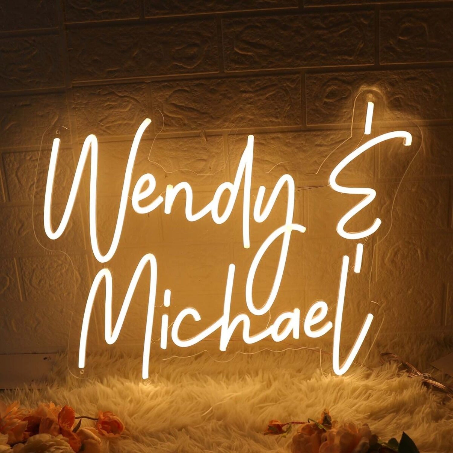 Wendy And Michael Yellow Led Neon Sign - Shineneon