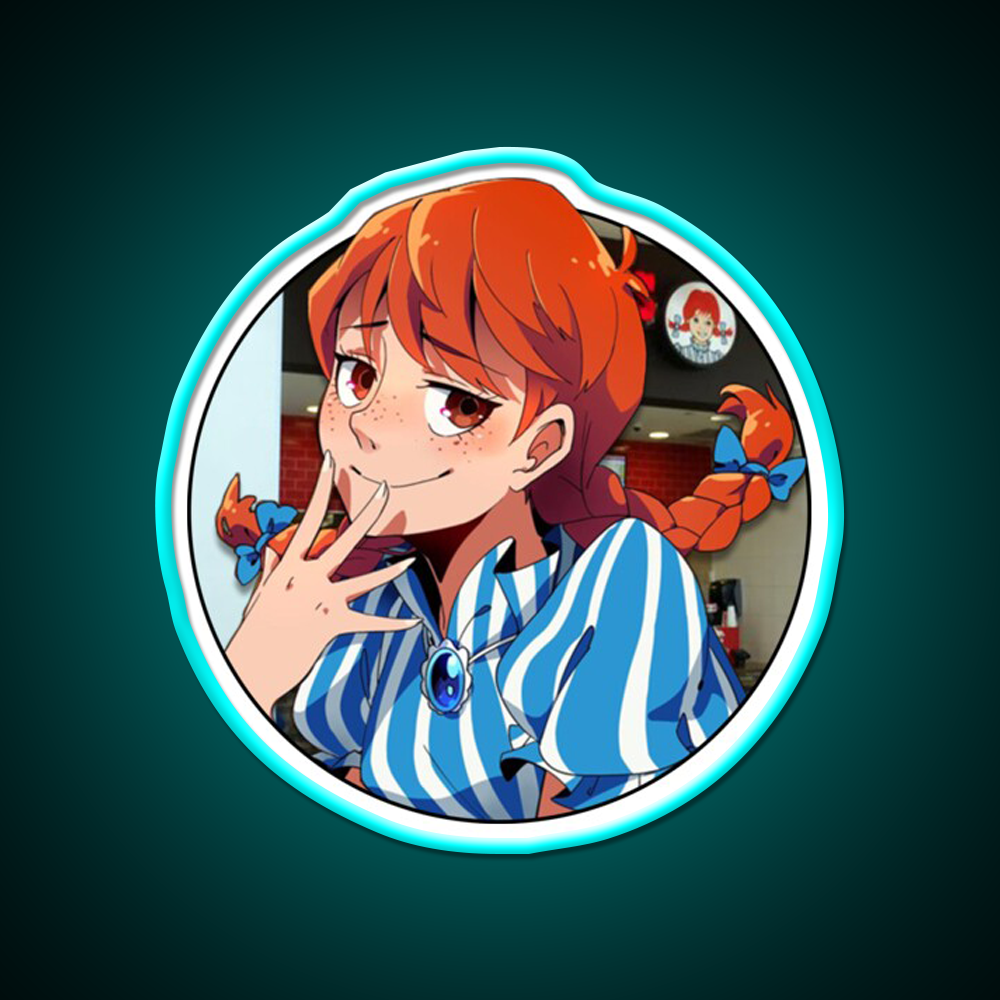 Wendy Fast Food Led Neon Sign For Burger Place Rgb Color