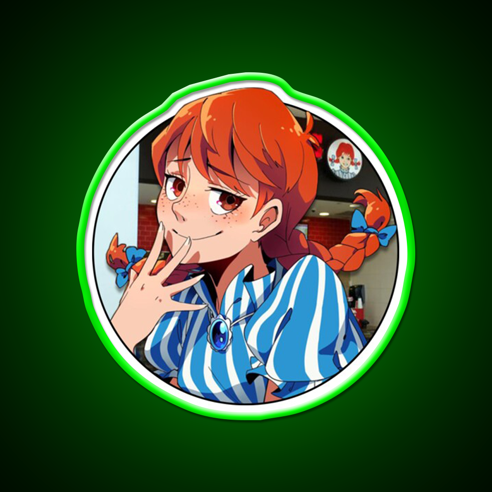 Wendy Fast Food Led Neon Sign For Burger Place Rgb Color