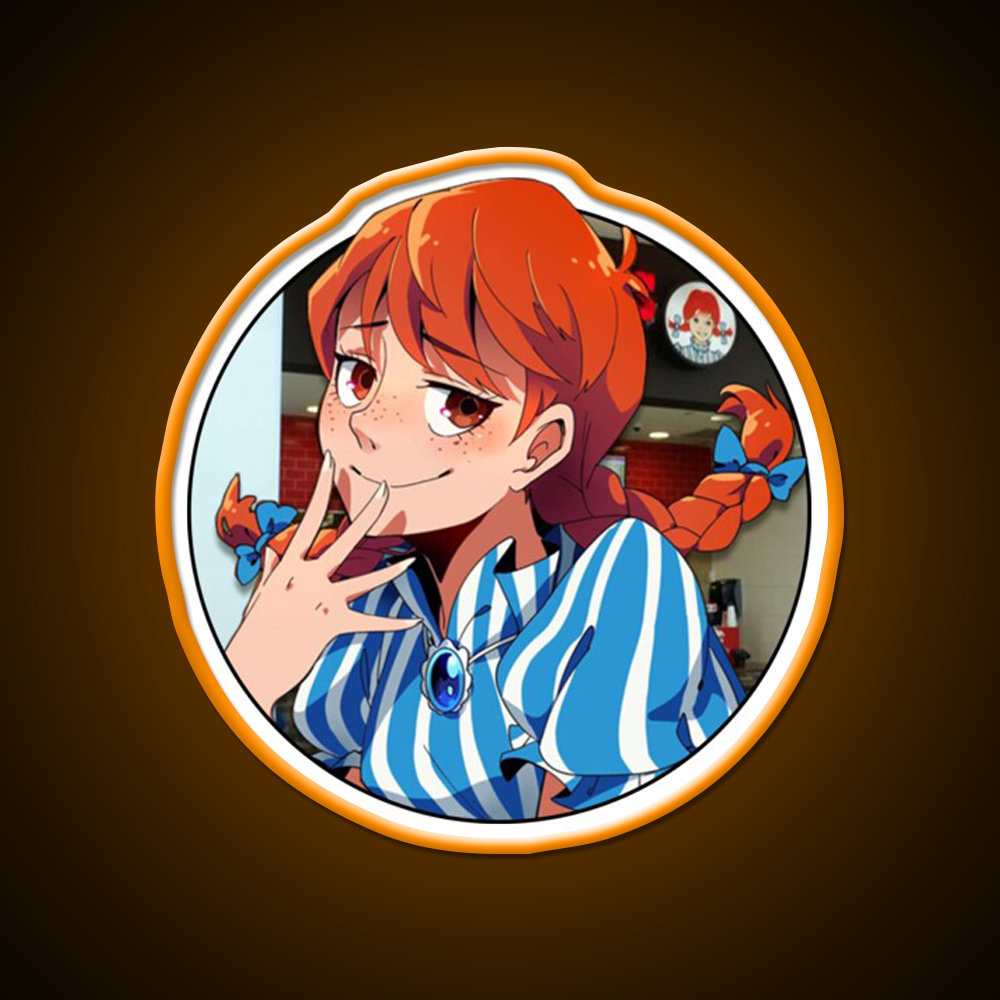 Wendy Fast Food Led Neon Sign For Burger Place Rgb Color