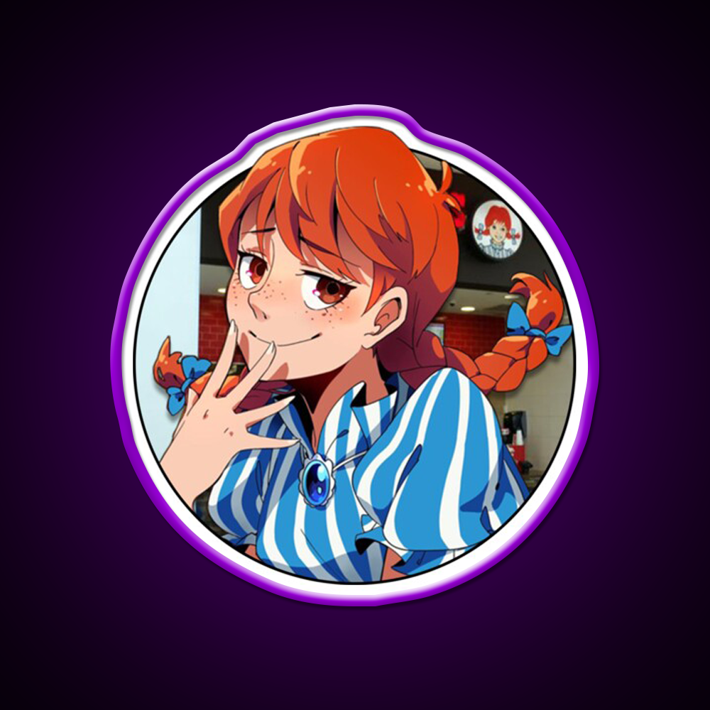 Wendy Fast Food Led Neon Sign For Burger Place Rgb Color