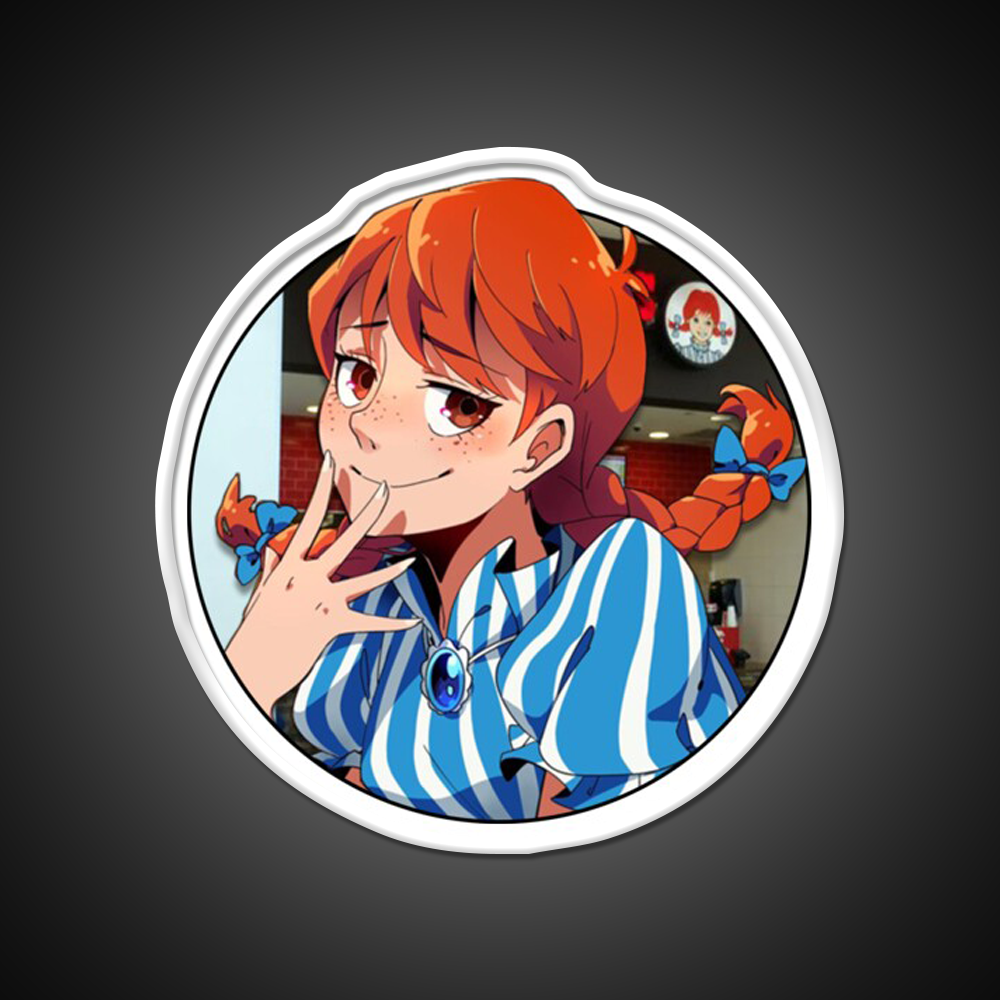 Wendy Fast Food Led Neon Sign For Burger Place Rgb Color