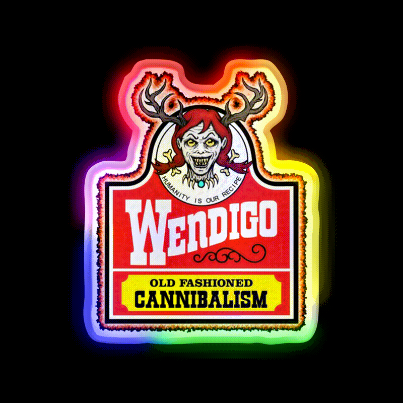 Wendy The Wendigo Fast Food Led Neon Sign For Burger Place Rgb Color