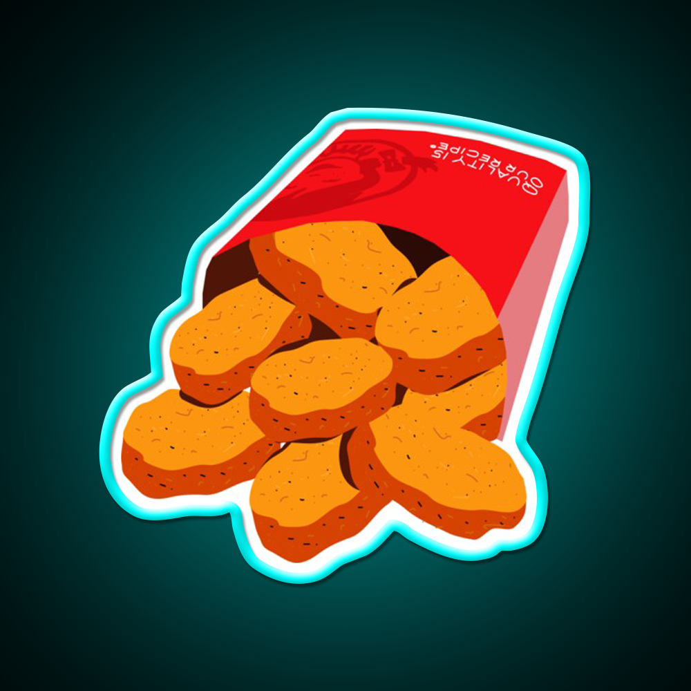 Wendys Chicken Nuggets Fast Food Led Neon Sign For Burger Place Rgb Color
