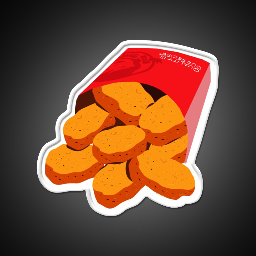 Wendys Chicken Nuggets Fast Food Led Neon Sign For Burger Place Rgb Color