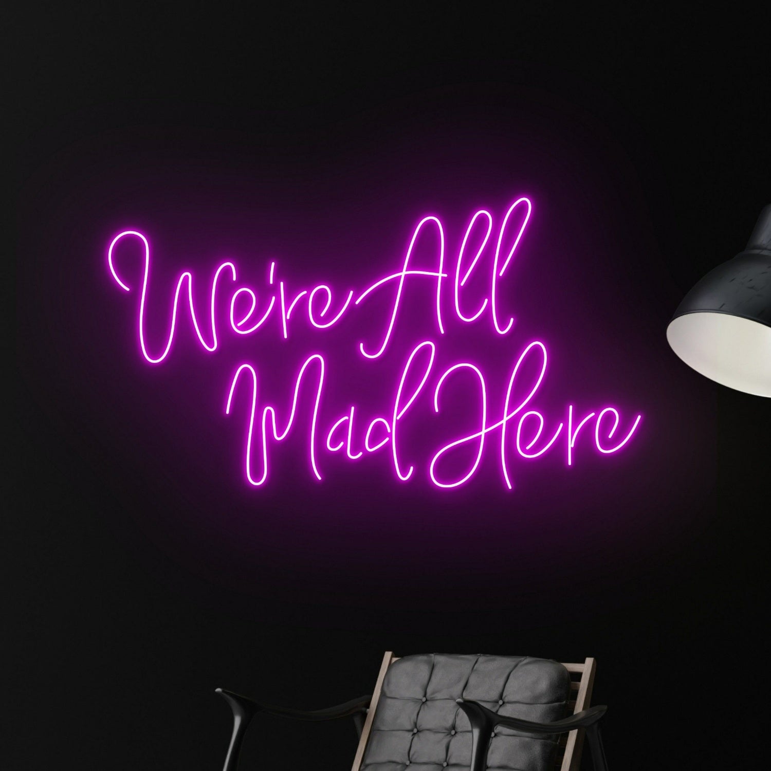 Were All Mad Here Led Neon Sign Text Neon Led Sign Decor | Shineneon