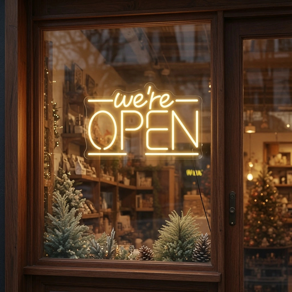 We're Open LED Neon Sign Wall Neon Sign - 02 High-Converting Product Image