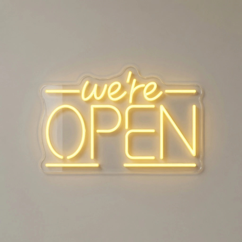 We're Open LED Neon Sign Wall Neon Sign - 04 Size Image