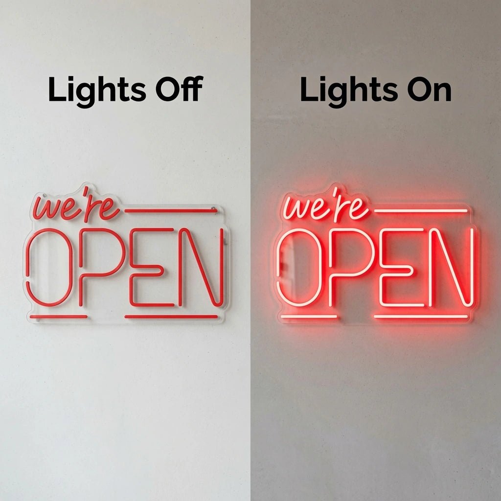 We're Open Wall Art LED Neon Sign - Shineneon