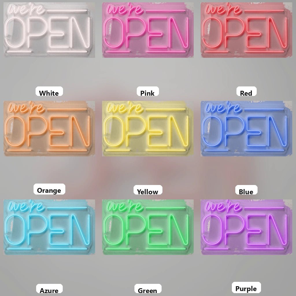 We're Open Wall Art LED Neon Sign - Shineneon