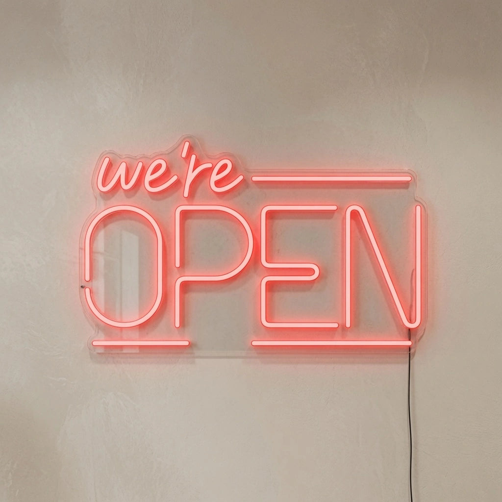 We're Open Wall Decor LED Neon Sign - 04 Size Image