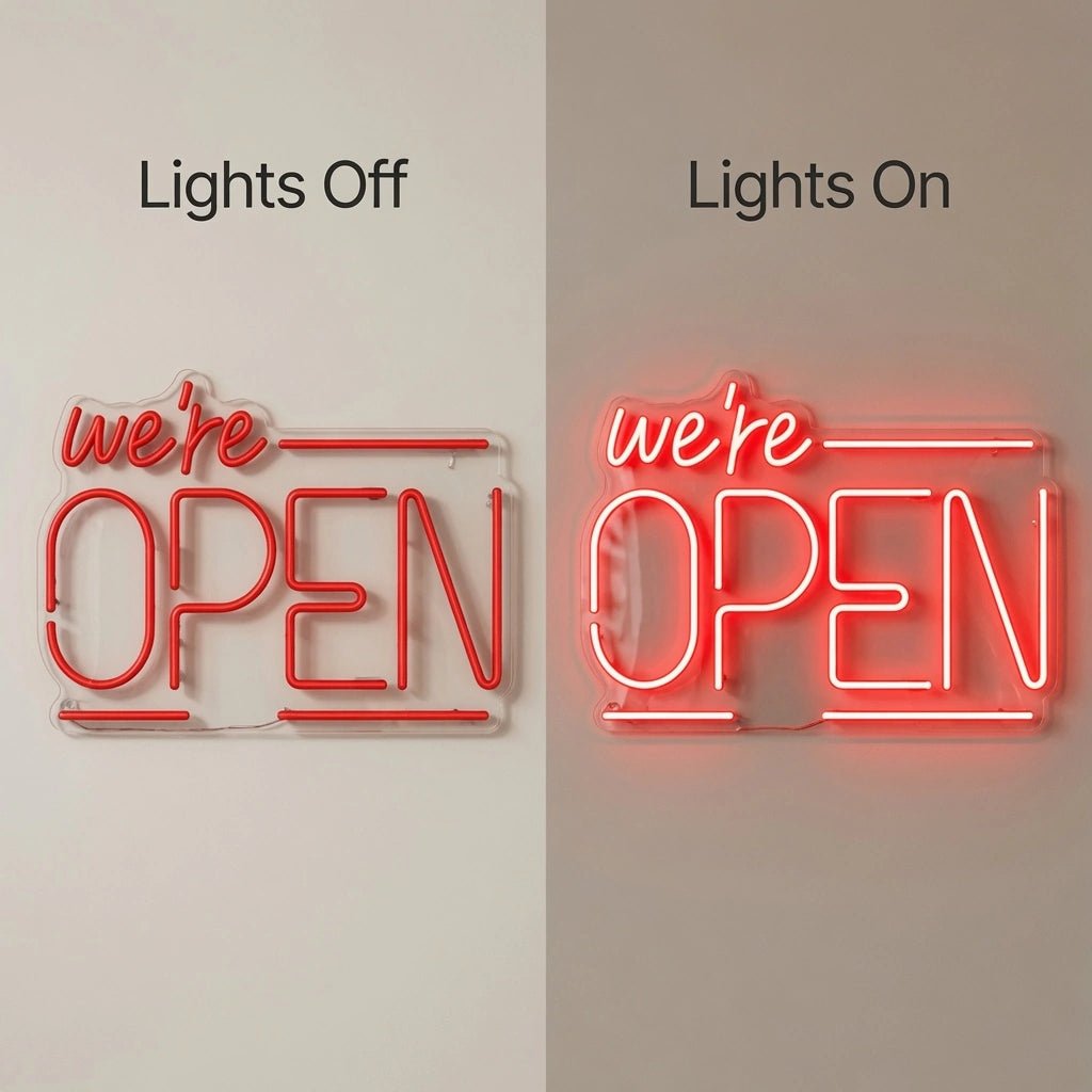 We're Open Wall Decor LED Neon Sign - Shineneon