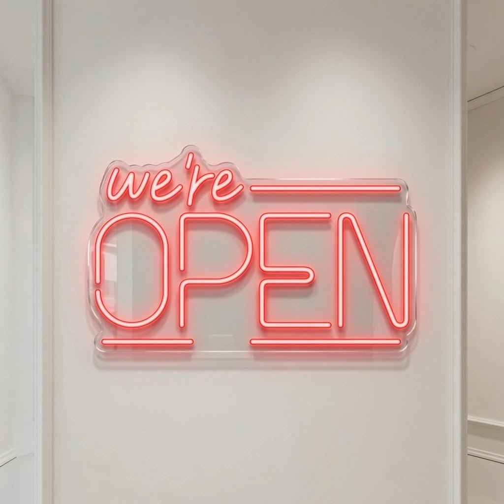 We're Open Wall Decor LED Neon Sign - Shineneon