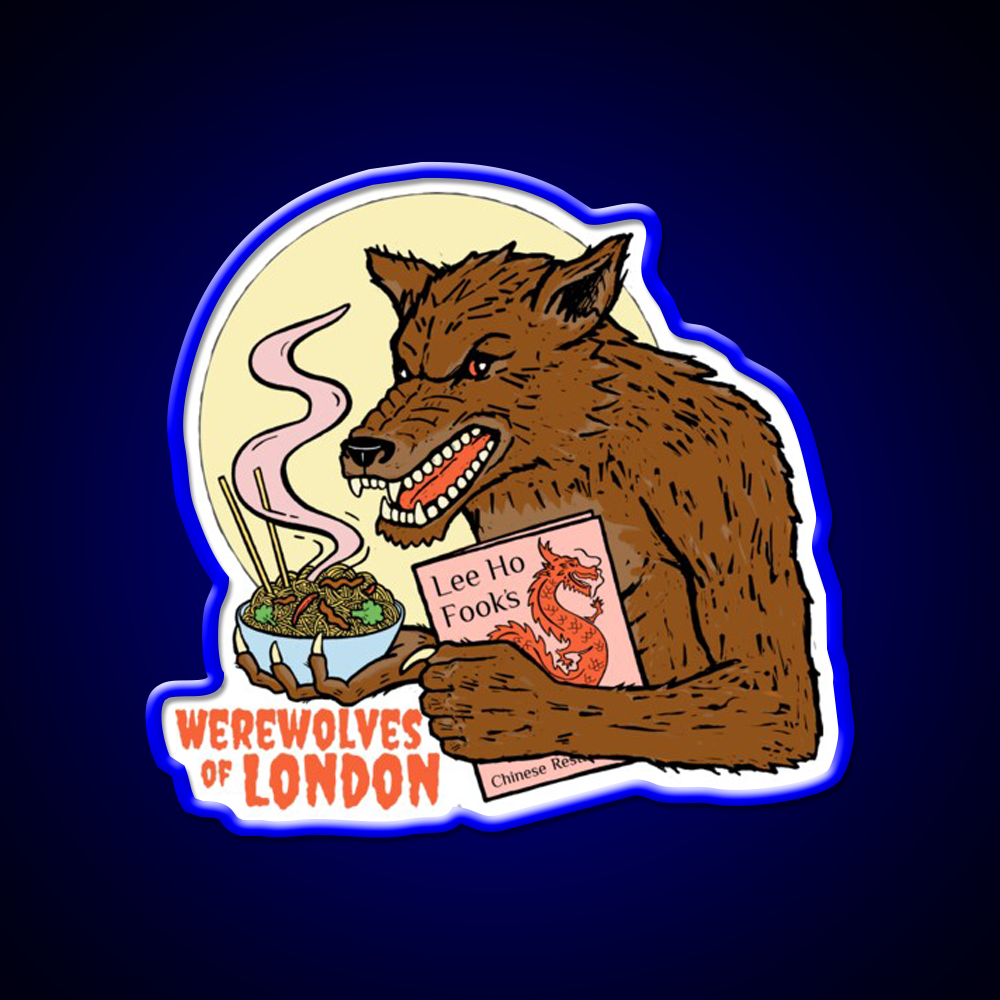 Werewolves Of London Led Neon Sign Chinese Food Rgb Color