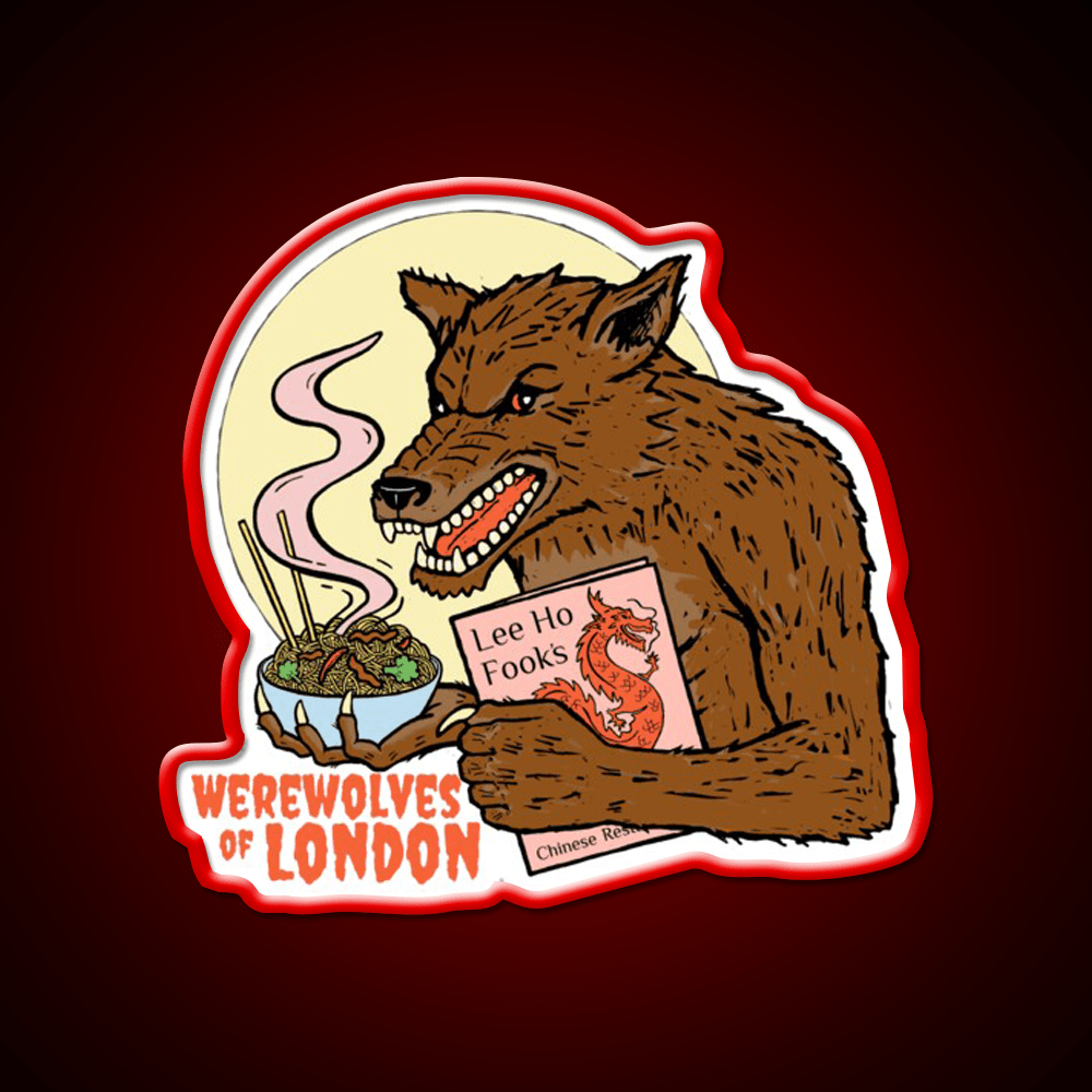 Werewolves Of London Led Neon Sign Chinese Food Rgb Color - Shineneon