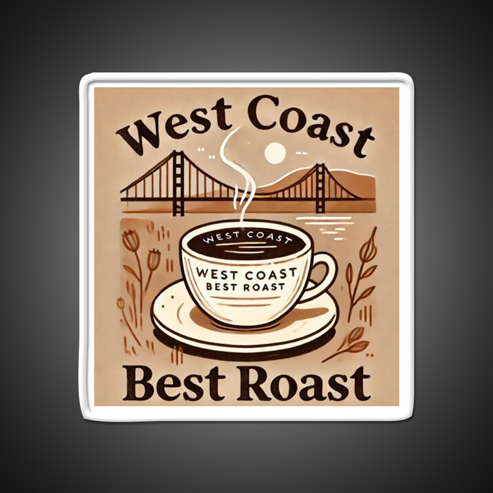 West Coast Best Roast Cafe Led Neon Sign Espresso Bar Art Rgb Color